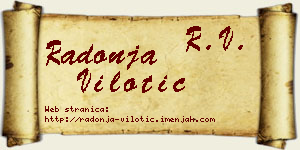 Radonja Vilotić vizit kartica